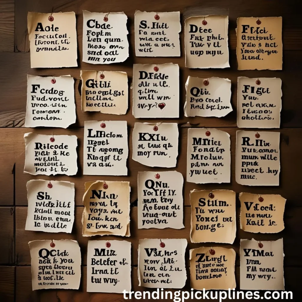 20 Alphabet Pick Up Lines