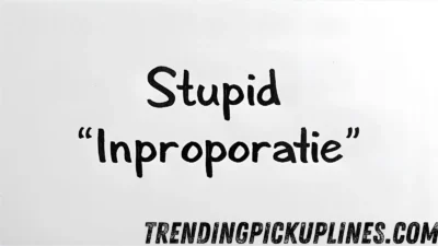 Stupid Inappropriate Pick Up Lines